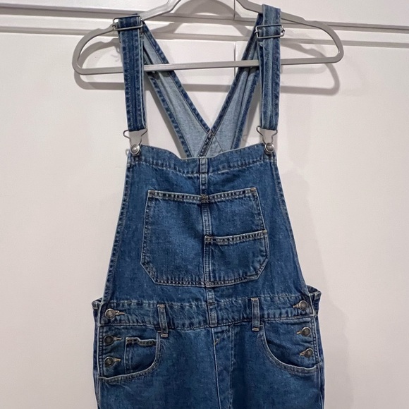 Free People We The Free Ziggy denim Overalls Size Small Straight Leg - Picture 4 of 7